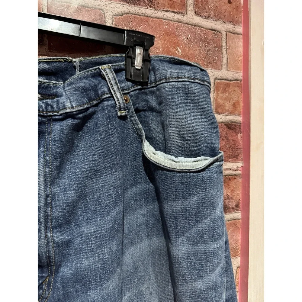 Levi Straus & Co 505 Denim Jeans Men's W42XL32 DarkWash WideLeg Regular Straight